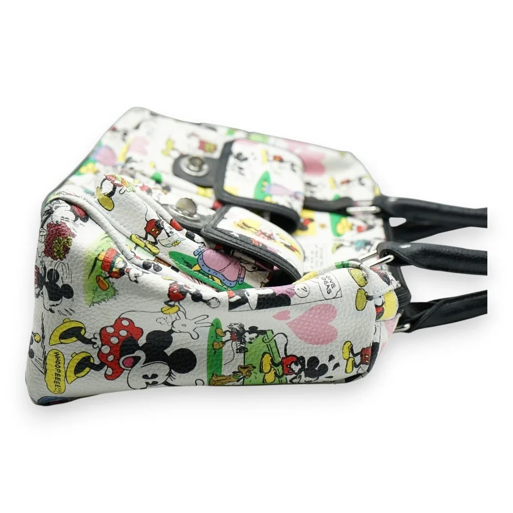 Disney World Parks Minnie & Mickey Mouse Cartoon Sketch Comic Handbag Satchel‎